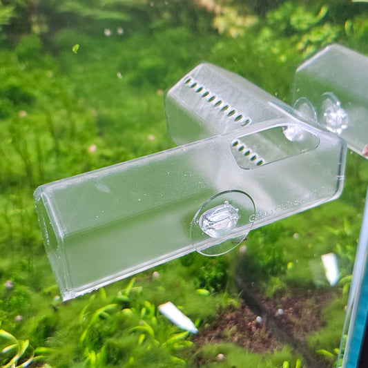 Curved Betta & Axolotl Home, Corner Fish Hide - CLEAR version - 3D Printed Plastic - Aquarium Safe!