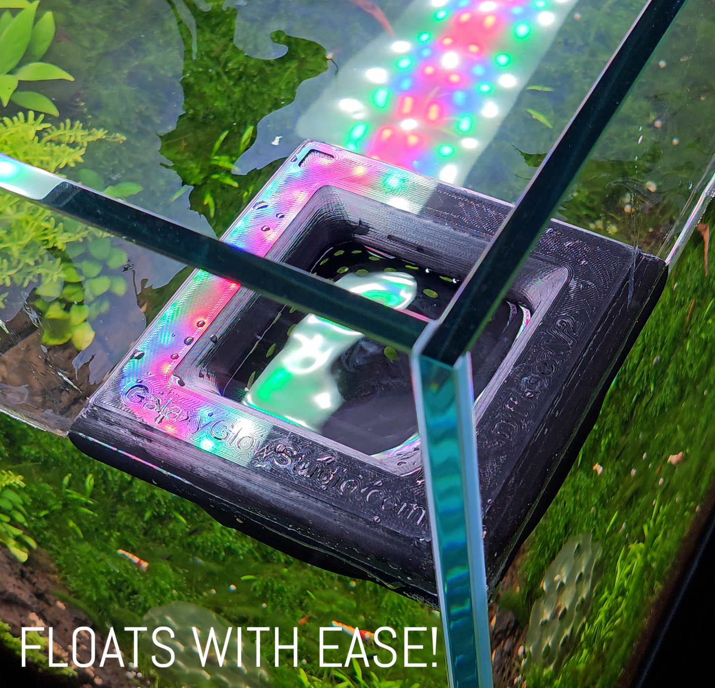 SQUARE Floating Water Change and Top Off Diffuser for Freshwater and Saltwater Fishtanks - 3D Printed - Aquarium Safe ABS Plastic!