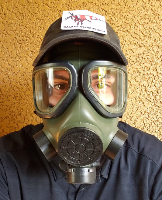 Nano Canister filter for 40mm NATO gas masks - 3D Printed ABS Plastic (canister only) - 3M 2200 mpr (merv13) filter media - m40/42 gas mask