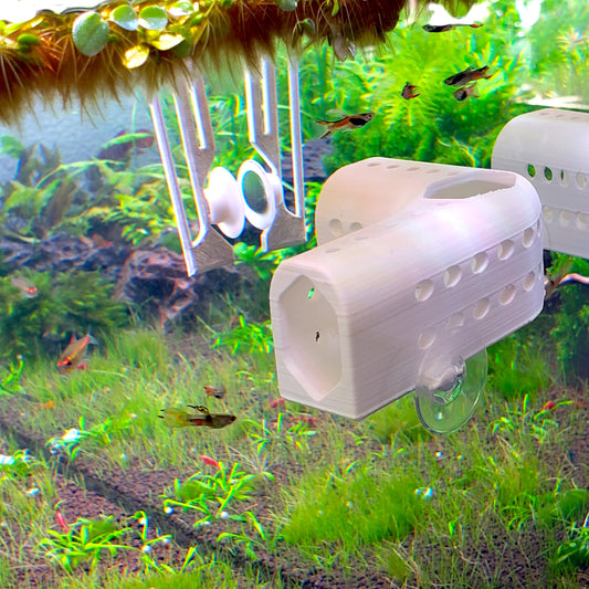 Curved Betta Home, Axolotl Home, Corner Fish Hide - Pet Safe 3D Printed ABS Plastic